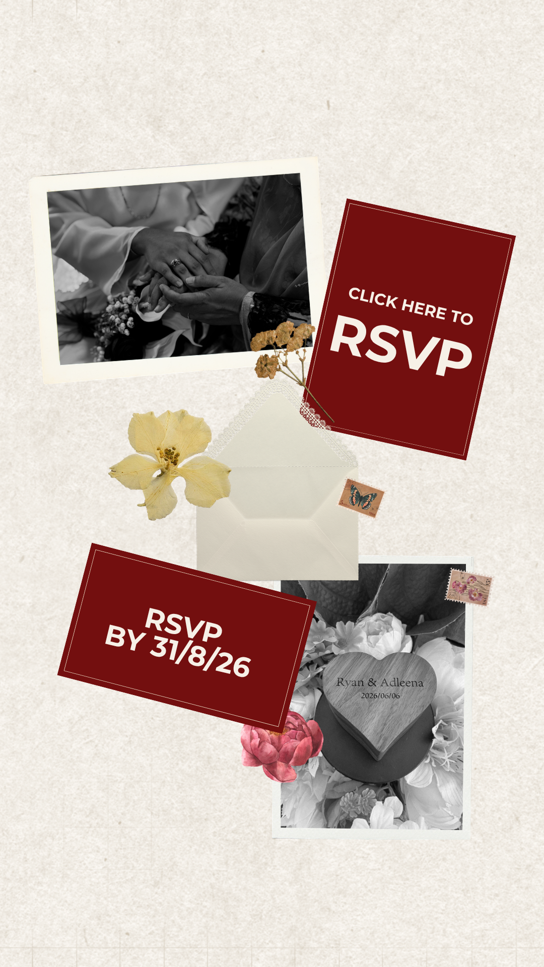 Kindly RSVP as family or guest